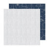 Heidi Swapp - Set Sail Collection - 12 x 12 Double Sided Paper - Gray Stripes