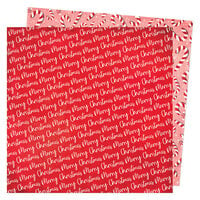 Vicki Boutin - Peppermint Kisses Collection - Christmas - 12 x 12 Double Sided Paper - Merry Christmas