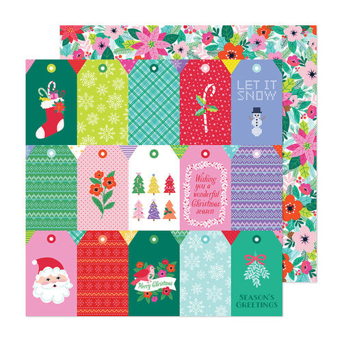 Paige Evans - Sugarplum Wishes Collection - 12 x 12 Double Sided Paper - Paper 1