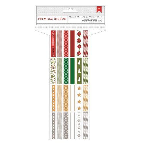 American Crafts - Christmas - Ribbon Value Pack - Very Merry - 24 Spools