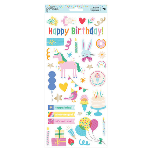Pebbles - All The Cake Collection - 6 x 12 Cardstock Stickers
