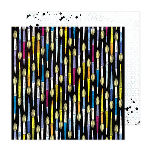Vicki Boutin - Discover And Create Collection - 12 x 12 Double Sided Paper - Round Brush