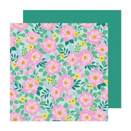 Bea Valint - Poppy and Pear Collection - 12 x 12 Double Sided Paper - Blissful Blooms