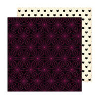 American Crafts - Happy Halloween Collection - 12 x 12 Double Sided Paper - Spider Web