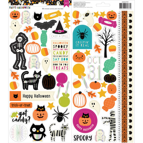 American Crafts - Happy Halloween Collection - 6 x 12 Cardstock Stickers