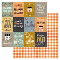 American Crafts - Farmstead Harvest Collection - 12 x 12 Double Sided Paper - Tiny Frames