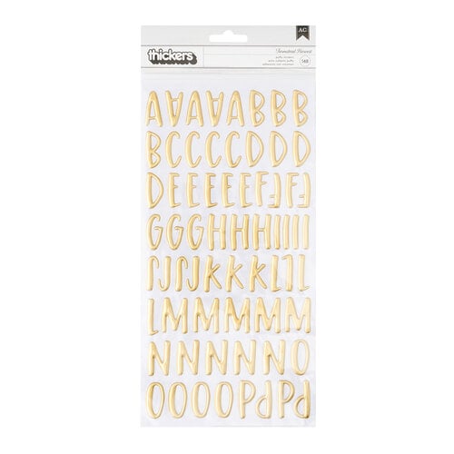 American Crafts - Farmstead Harvest Collection - Thickers - Alpha - Gold Foil