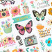 American Crafts - April and Ivy Collection - 6 x 12 Cardstock Stickers with Gold Foil Accents