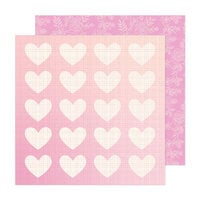 Bea Valint - Poppy and Pear Collection - 12 x 12 Double Sided Paper - Think Pink