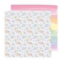 Paper House Productions - 12 x 12 Double Sided Paper - Pink Watercolor Floral