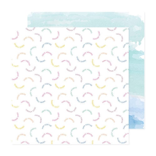 Celes Gonzalo - Rainbow Avenue Collection - 12 x 12 Double Sided Paper - Happy Thoughts