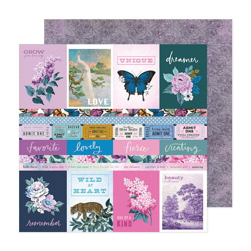American Crafts - Dreamer Collection - 12 x 12 Double Sided Paper - Unique Cut Apart