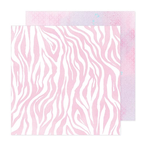 American Crafts - Dreamer Collection - 12 x 12 Double Sided Paper - Pink Zebra