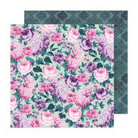 American Crafts - Dreamer Collection - 12 x 12 Double Sided Paper - Mint Lilacs