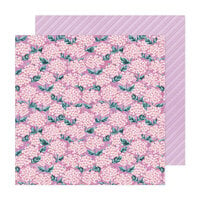 American Crafts - Dreamer Collection - 12 x 12 Double Sided Paper - Hydrangeas