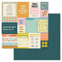 American Crafts - Coast-To-Coast Collection - 12 x 12 Double Sided Paper - Adventure Awaits