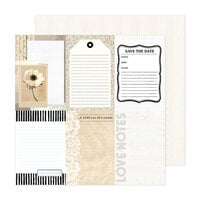 American Crafts - A Perfect Match Collection - 12 x 12 Double Sided Paper - Save the Date