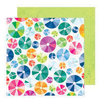 Vicki Boutin - Bold Bright Collection - 12 x 12 Double Sided Paper - Spinning Wheels