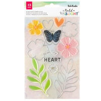 Vicki Boutin - Bold Bright Collection - Acrylic Stamp And Die Set - Oh My Heart