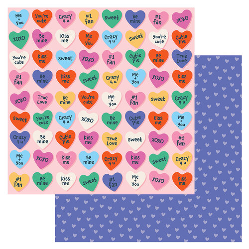 American Crafts - Cutie Pie Collection - 12 x 12 Double Sided Paper - Kiss Me