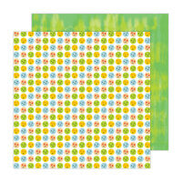 Pebbles - Cool Boy Collection - 12 x 12 Double Sided Paper - Smiley Face