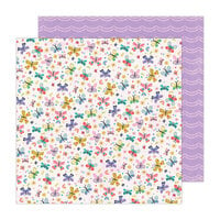 Pebbles - Cool Girl Collection - 12 x 12 Double Sided Paper - Butterflies