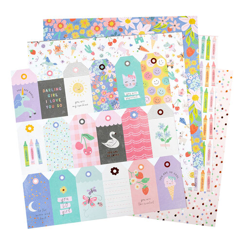 Pebbles - Cool Girl Collection - 12 x 12 Paper Pad Pebbles - Cool Girl Collection - 12 x 12 Paper Pad