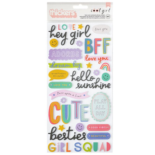 Pebbles - Cool Girl Collection - Thickers - Phrase