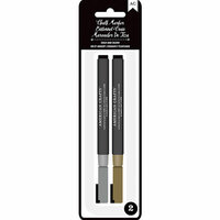 American Crafts - Wet-Erasable Chalk Markers - Gold and Silver