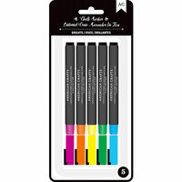 American Crafts - Wet-Erasable Chalk Markers - Brights - 5 Pack