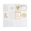 American Crafts - Dear Lizzy Collection - Documentary - 12 x 12 Acetate Paper with Foil Accents - Heart of Gold