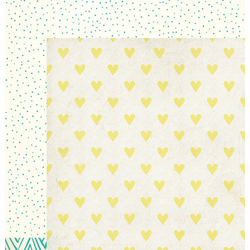 American Crafts - Dear Lizzy Collection - Documentary - 12 x 12 Double Sided Paper - Hello Love