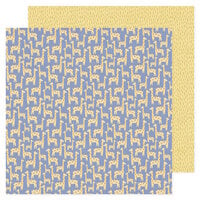 American Crafts - Hello Little Boy Collection - 12 x 12 Double Sided Paper - Giraffes