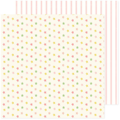 American Crafts - Hello Little Girl Collection - 12 x 12 Double Sided Paper - Twinkle