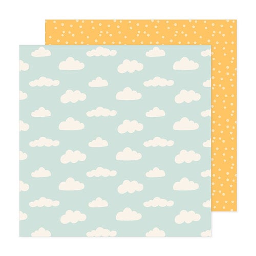 Pebbles - Sunny Bloom Collection - 12 x 12 Double Side Paper - Clouds