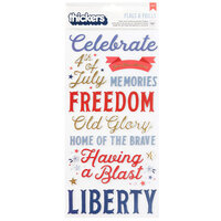 American Crafts - Flags And Frills Collection - Thickers - Phrase