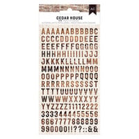 American Crafts - Cedar House Collection - Puffy Stickers - Alpha - Matte