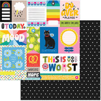 American Crafts - Whatevs Collection - 12 x 12 Double Sided Paper - Meh