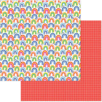American Crafts - Whatevs Collection - 12 x 12 Double Sided Paper - Rainbow Connection