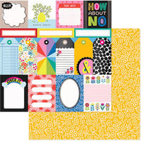 American Crafts - Whatevs Collection - 12 x 12 Double Sided Paper - Over It