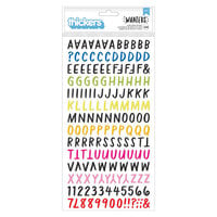 American Crafts - Whatevs Collection - Puffy Stickers - Alpha - Glossy
