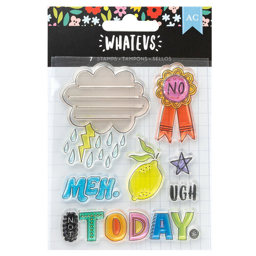 American Crafts - Whatevs Collection - Clear Acrylic Stamps