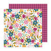 Pink Paislee - Joyful Notes Collection - 12 x 12 Double Sided Paper - Hello Friend
