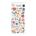 Pink Paislee - Joyful Notes Collection - Puffy Stickers - Icons