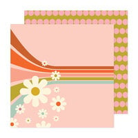 Jen Hadfield - Groovy Darlin Collection - 12 X 12 Double Sided Paper - Daisy