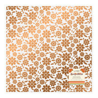Jen Hadfield - Groovy Darlin Collection - 12 X 12 Specialty Paper - Copper Foil