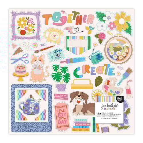Jen Hadfield - Create Joy Collection - 12 x 12 Foam Stickers