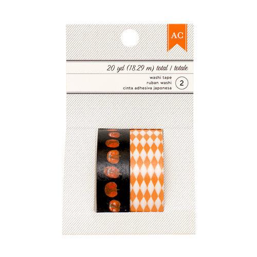 American Crafts - Halloween Collection - Washi Tape - Pumpkins and Orange Diamond