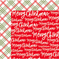 American Crafts - Deck the Halls Collection - Christmas - 12 x 12 Double Sided Paper - Merry Christmas