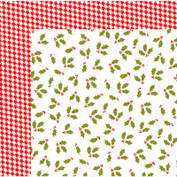 American Crafts - Deck the Halls Collection - Christmas - 12 x 12 Double Sided Paper - Holly Jolly